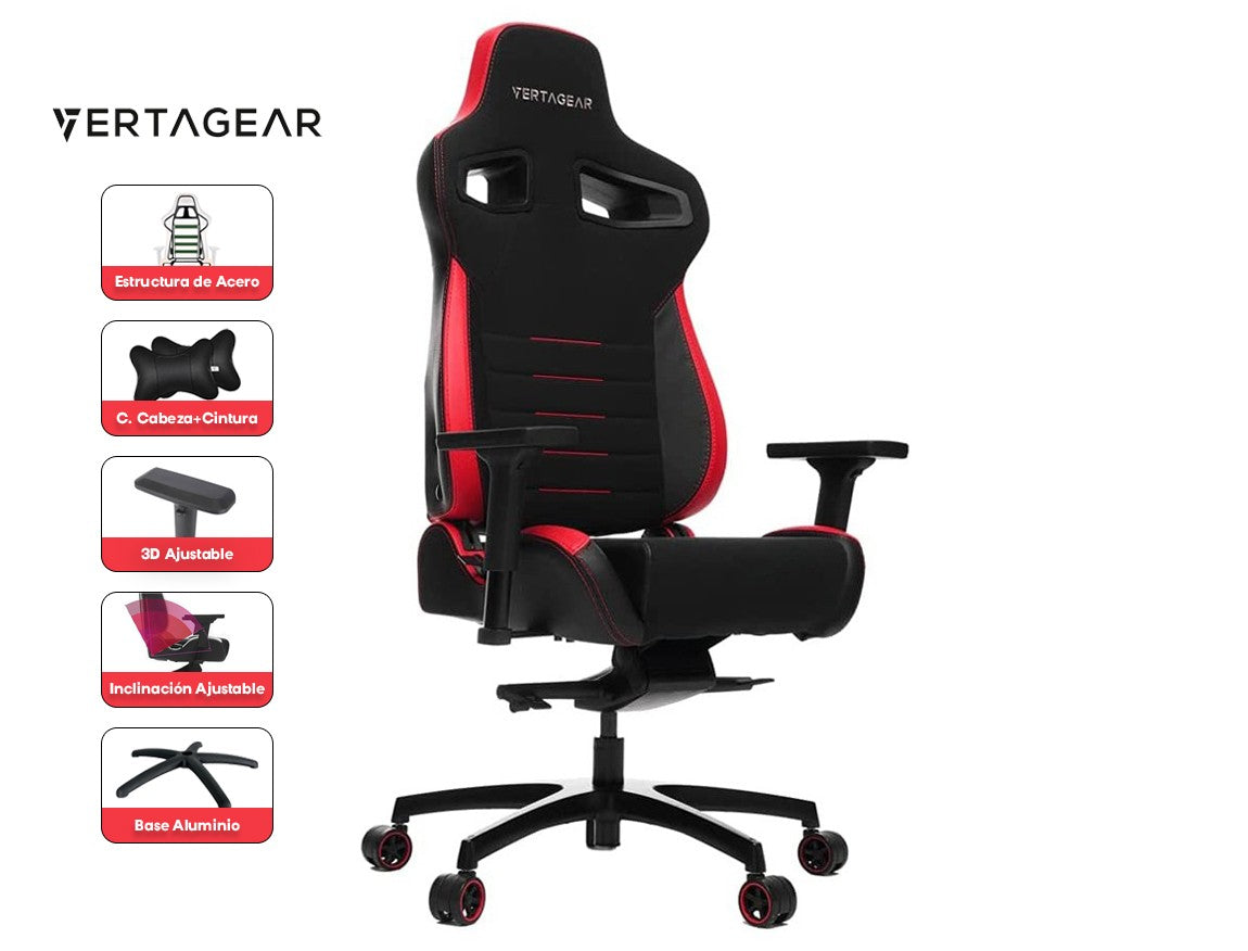Silla Vertagear Pl4500 Revenge Edition (vg-pl4500_rd) Caja, Negro & Rojo, Logo En Frente
