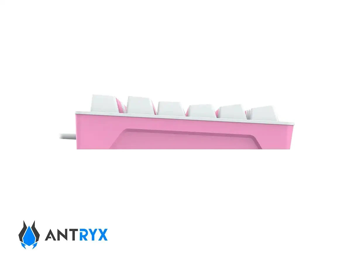 Teclado Gamer Antryx Chrome Storm Mk840 Pink (amk-cs840pbl-sp) Mecanico, Switch Blue, Rosado