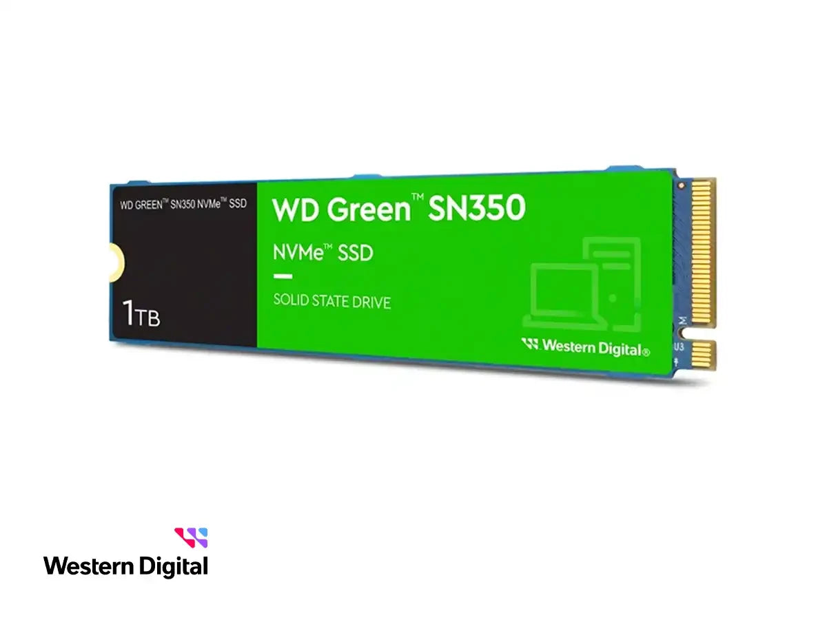 SSD M.2 PCIE Imagen Referencial * Unidad De Almacenamiento Ssd M.2 Pcie Western Digital 500gb Nvme Sn350, 2280 (wds500g2g0c) 2400mb/s