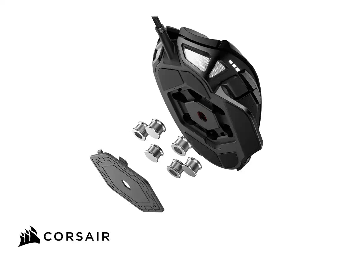 Mouse Corsair Nightsword Rgb Gaming (ch-9306011-na) Hasta 18.000 Dpi, 8 Botones Programables, Rgb, Negro