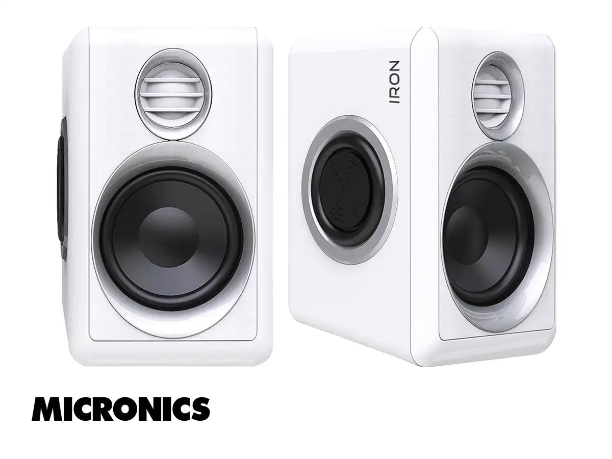 Parlante Micronics Iron White Mic S314w 10 Watts (s314w) Interfaz Jack 3.5 Mm Y Usb EnegÍa