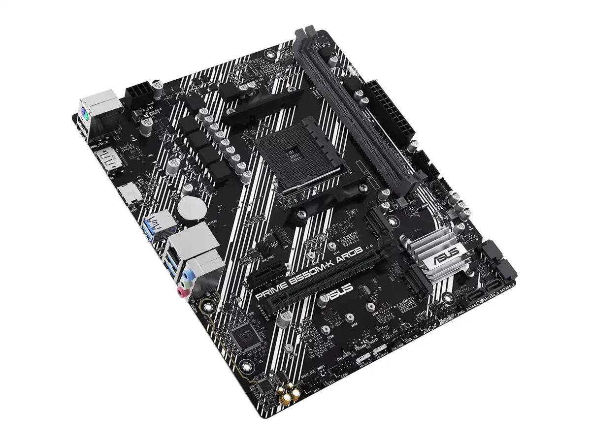 Placa Madre Asus B550m-k-argb Prime (prime-b550m-k-argb) Socket Am4, 2 Slot De Ram Ddr4 Buss 4866oc Mhz