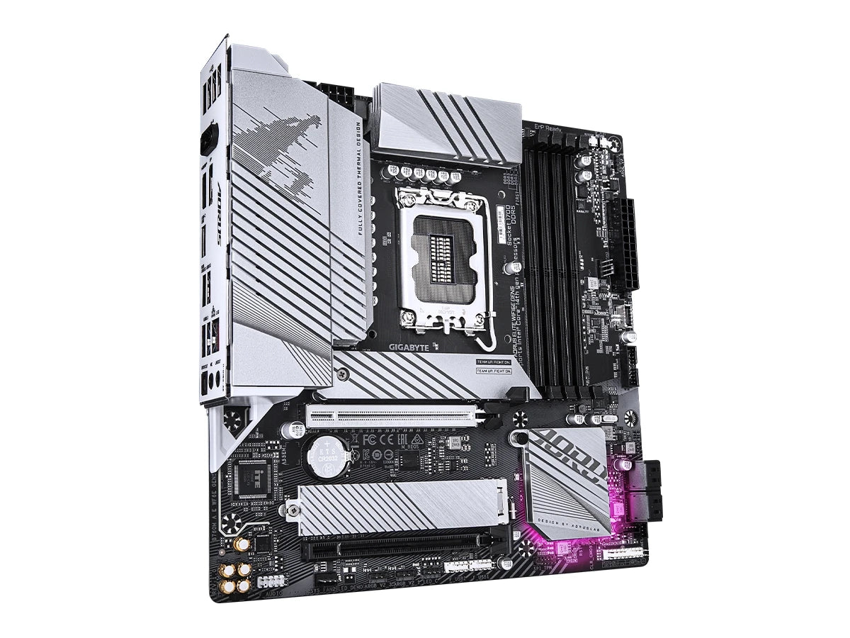 Placa Madre Gigabyte B760m Aorus Elite Wifi6 E Gen5 (b760m-a-e-wf6e-gen5) Socket Lga 1700, Ram Ddr5 Buss 7800oc Mhz, 14va, 13va, 12va Gen
