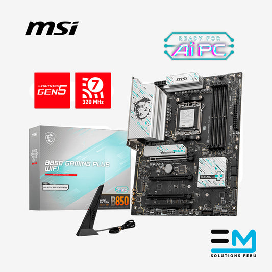 Placa Madre Msi B850 Plus Wifi (b850 Gaming Plus Wifi) Socket Am5, Ddr5 Atx 4 Slot De Ram