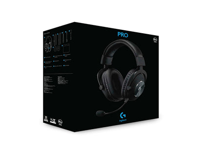 Auricular Logitech Pro X Gaming (981-000817) Con Microfono, Interfaz Usb, Negro