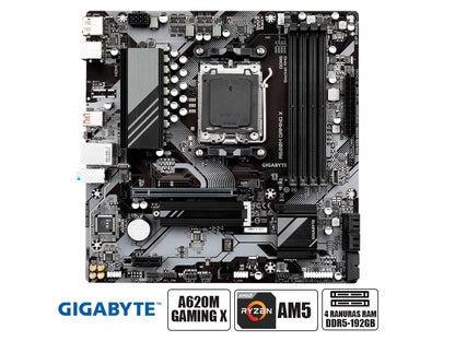 Placa Madre Gigabyte A620m Gaming X (a620m Gaming X) Socket Am5, Ram Ddr5 Buss 8000oc Mhz
