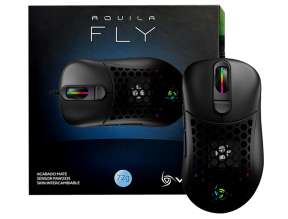 Mouse Vsg Aquila Negro Mate Gaming (vg-m550-blk-mat) Hasta 16.000 Dpi, 6 Botones, Rgb, Negr