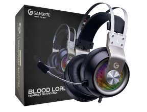 Auricular Gambyte Blood Lord Gaming 7.1 (bmbh357ah) Con Microfono, Interfaz Usb, Jack 3.5 Mm, Rgb, Gris