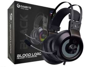 Auricular Gambyte Blood Lord Gaming 7.1 (bmbh357ab) Con Microfono, Interfaz Usb, Jack 3.5 Mm, Rgb, Negro