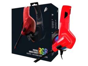 Auricular 1stplayer Portable Gaming (x-fun X1) Con Microfono, Interfaz Usb, Rgb, Color Rojo
