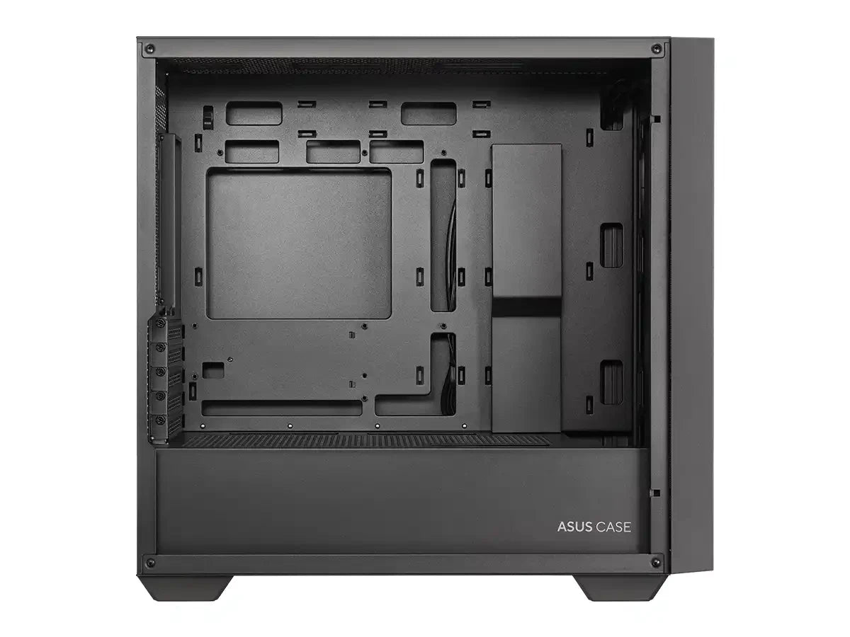 Case Asus A21 Con Malla S/fuente (90-c-asus-a21_bk) Panel De Vidrio, Negro, Micro Atx
