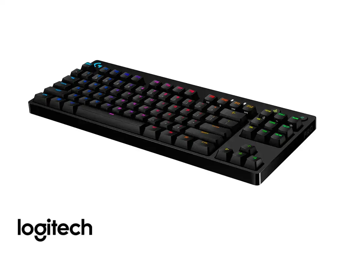 Teclado Gamer Logitech G Pro (920-009388) Mecanico, Switch Blue, Led Rgb, Negro