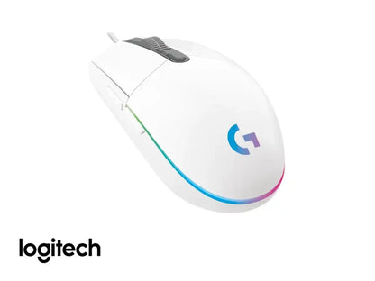 Mouse Logitech G203 Lightsync Gaming (910-005791) Hasta 8000 Dpi, 6 Botones Programables, Rgb, Blanco