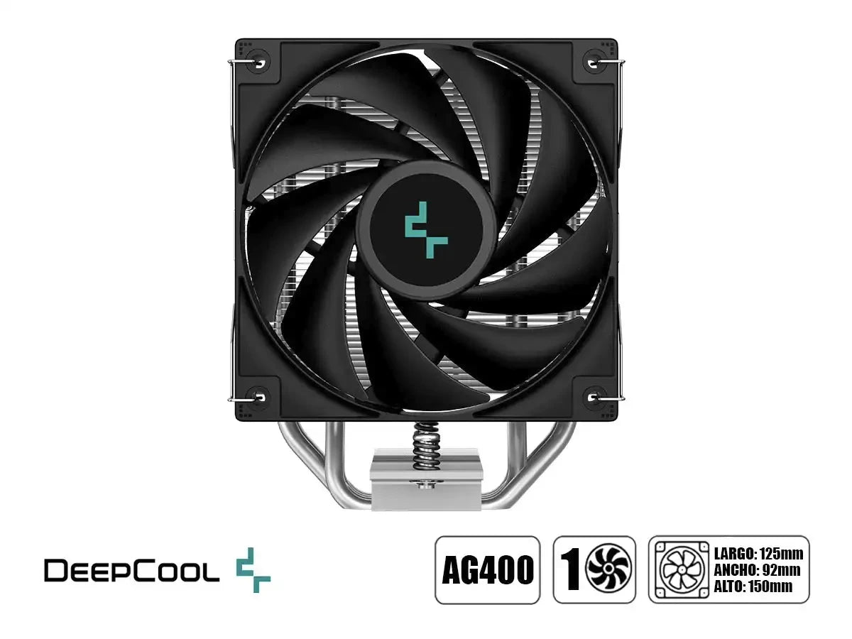 Cooler Para Procesador Deepcool Ag400 (r-ag400-bknnmn-g-1) 1 Ventilador, 120mm