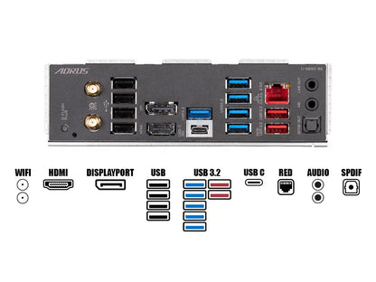 Placa Madre Gigabyte B650m Aorus Elite Ax (b650m Aorus Elite Ax) Socket Am5, Ram Ddr5 Buss 8000oc Mhz, Wifi 6e