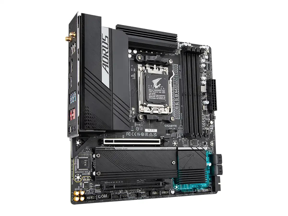 Placa Madre Gigabyte B650m Aorus Elite Ax (b650m Aorus Elite Ax) Socket Am5, Ram Ddr5 Buss 8000oc Mhz, Wifi 6e
