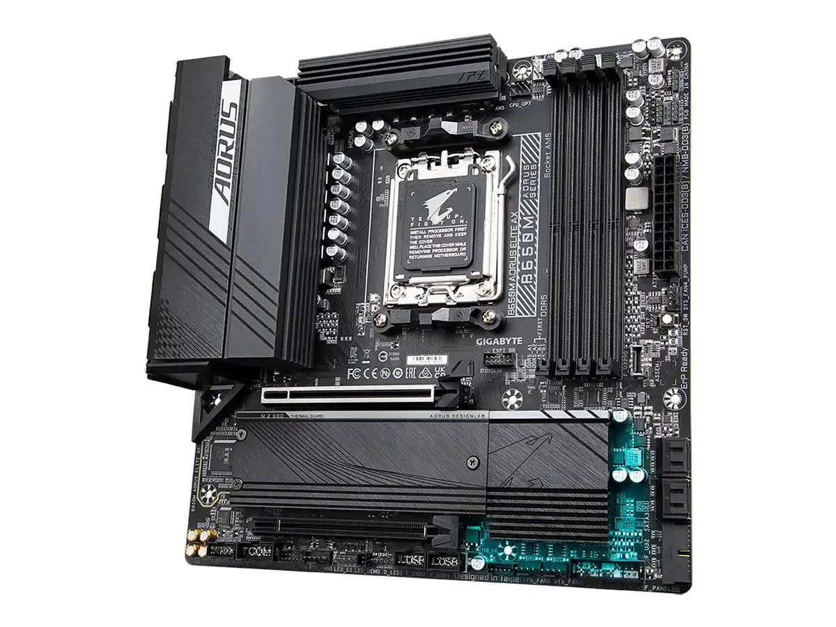 Placa Madre Gigabyte B650m Aorus Elite Ax (b650m Aorus Elite Ax) Socket Am5, Ram Ddr5 Buss 8000oc Mhz, Wifi 6e