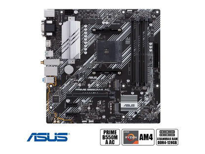Placa Madre Asus B550m-a Prime Ac (90mb15k0-m0eay0) Socket Am4, Ram Ddr4 Buss 4866oc Mhz, Wifi