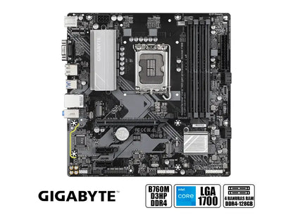 Placa Madre Gigabyte B760m D3hp (b760m D3hp Ddr4) Socket Lga 1700, Ram Ddr4 Buss 5333oc Mhz, 14va, 13va, 12va Gen