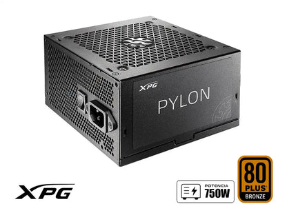 Fuente De Poder Xpg 750w Pylon (pylon750b-bkcus) Atx, 80 Plus Bronze, No Modular, Negro