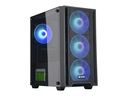 Case Halion Ragnarok Fuente 550w (ragnarok 321) Panel De Vidrio Templado, Malla Frontal, 4 Ventiladores Rgb