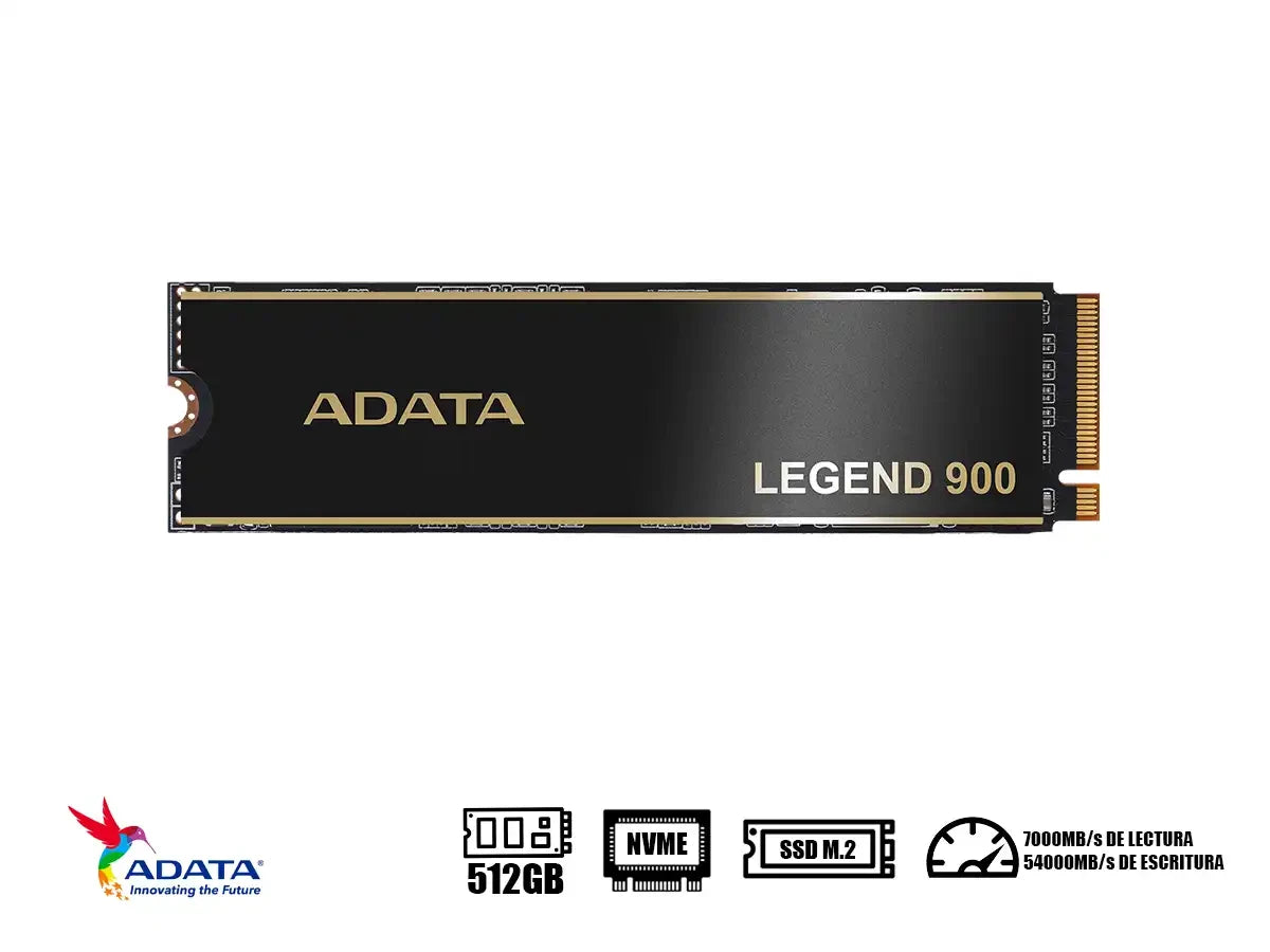 Unidad De Almacenamiento Ssd M.2 Pcie Adata 512gb Nvme Legend 900, 2280 (sleg-900-512gcs) Hasta 7000mb/s De Lectura
