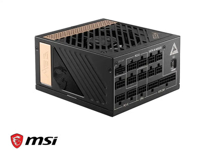Fuente De Poder Msi 1300w Meg Ai (meg Ai1300p Pcie5) Atx, 80 Plus Platinum, Modular, Negro, Pcie 5