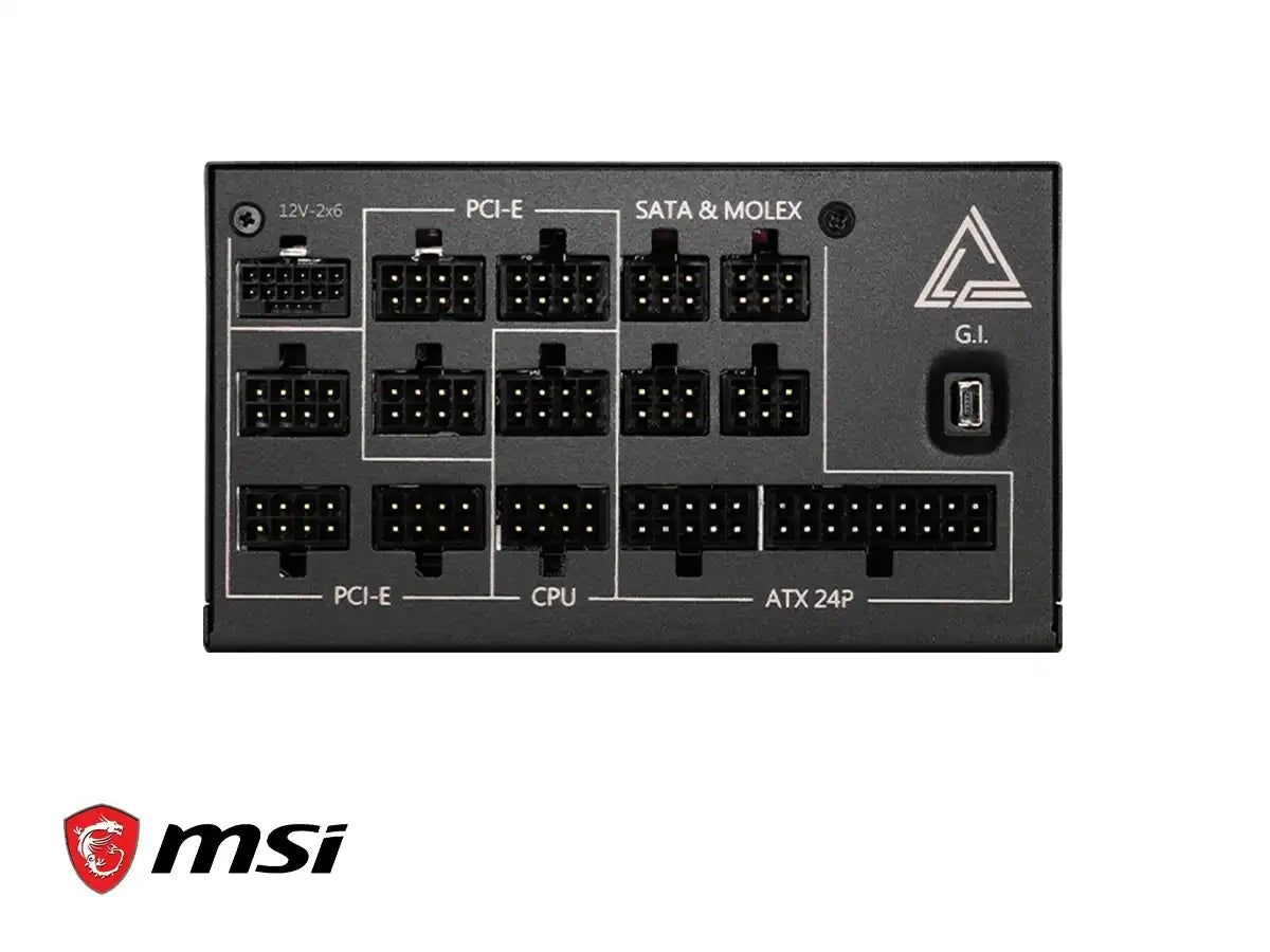 Fuente De Poder Msi 1300w Meg Ai (meg Ai1300p Pcie5) Atx, 80 Plus Platinum, Modular, Negro, Pcie 5
