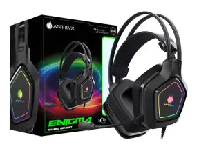 Auricular Antryx Chrome Storm Enigma 7.1 (agh-7320g) Con Microfono, Rgb, Gris