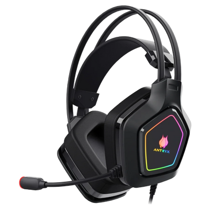 Auricular Antryx Chrome Storm Enigma 7.1 (agh-7320g) Con Microfono, Rgb, Gris