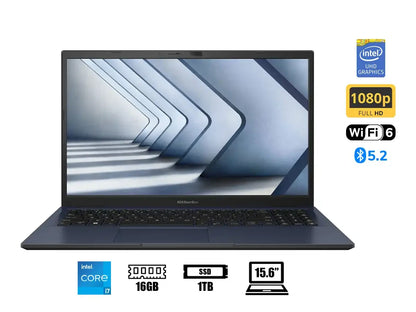 Laptop Asus Core I7-1355u Experbook B15 (90nx06x1-m01920) Pantalla 15.6", Ram 16gb, Ssd 1tb, Intel Uhd Graphics, Win11 Pro, Es, 13gen