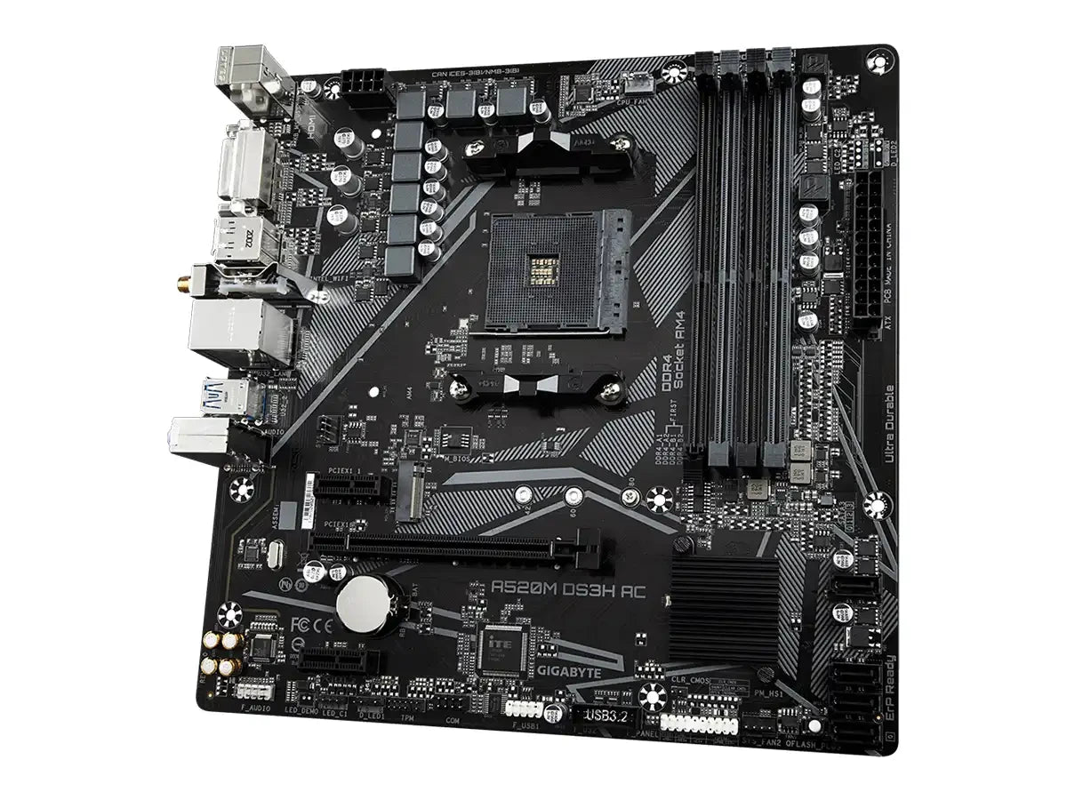 Placa Madre Gigabyte A520m Ds3h Ac Wifi (a520m Ds3h Ac) Socket Am4, Ram Ddr4 Buss 4733oc Mhz