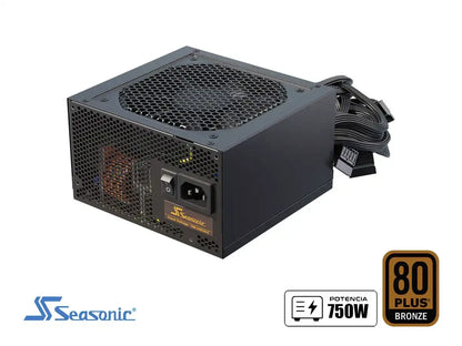 Fuente De Poder Seasonic 750w B12 Bc (b12-750bc) Atx, 80 Plus Bronze, No Modular, Negro