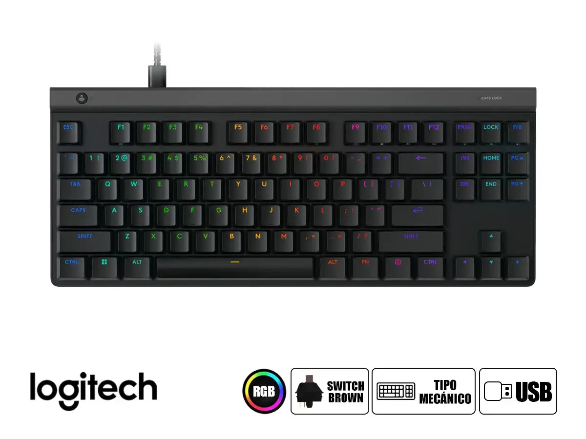 Teclado Gamer Logitech G515 Tkl (920-012868) Mecanico, Led Rgb, Negro