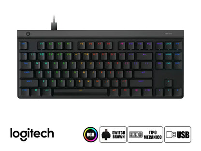 Teclado Gamer Logitech G515 Tkl (920-012868) Mecanico, Led Rgb, Negro