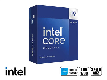 Procesador Intel Core I9 14900kf 3.2ghz Hasta 6.0ghz 36mb (bx8071514900kf) Lga1700, 24 Nucleos, S/ Grafica, S/ Cooler