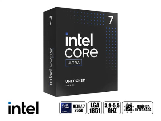 Imagen Referencial * Procesador Intel Core Ultra 7 265k 3.9gz Hasta 5.5 Ghz (bx80768265k) Lga 1851, 20 Nucleos, C/grafica, S/cooler