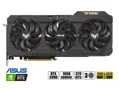 Tarjeta De Video Asus Geforce Rtx 3080 Tuf Gaming V2 Oc 10gb Gddr6x (90yv0fb4-mtaa00) Nvidia 320 Bits, 3 Ventiladores
