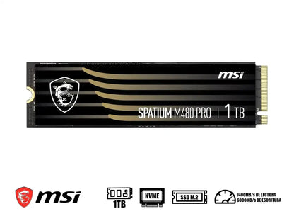Imagen Referencial * Unidad De Almacenamiento Ssd M.2 Pcie Msi 1tb Nvme Spatium M480 Pro, 2280 (spatium-m480-pro-pci1tb) 7400mb/s