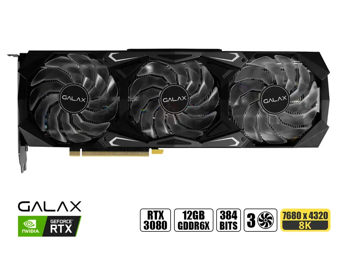 Tarjeta De Video Galax Geforce Rtx 3080 Sg Lhr 12gb Gddr6x (38nom5md99ss) Nvidia 384 Bits, 3 Ventiladores