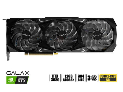 Tarjeta De Video Galax Geforce Rtx 3080 Sg Lhr 12gb Gddr6x (38nom5md99ss) Nvidia 384 Bits, 3 Ventiladores