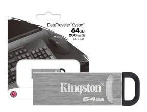 Memoria Usb Kingston 64gb Datatraveler Kyson Metal, Dispositivo De Almacenamiento, Usb 3.2 (dtkn/64gb)