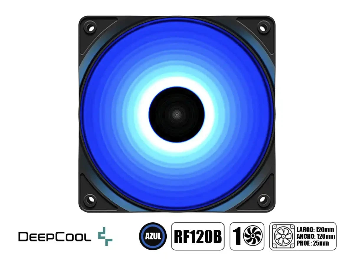 Cooler Para Case Deepcool Rf120b (dp-fled-rf120-bl) 120mm, Led Azul