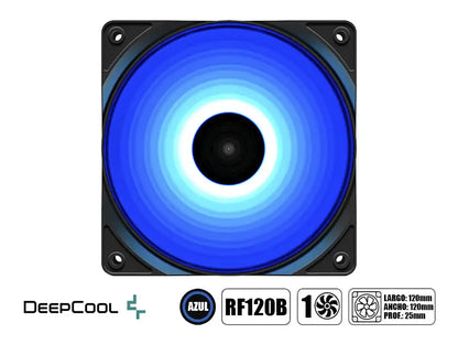 Cooler Para Case Deepcool Rf120b (dp-fled-rf120-bl) 120mm, Led Azul