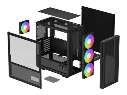 Case Deepcool Ch560 Digital S/fuente (r-ch560-bkape4d-g-1) Panel De Vidrio, 4 Ventiladores, Led Argb, Negro