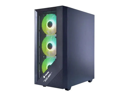 Case Halion Tornado 03 Fuente 600w (c-ha-tornado-03-n) Panel De Vidrio, 4 Ventiladores, Led Argb, Negro
