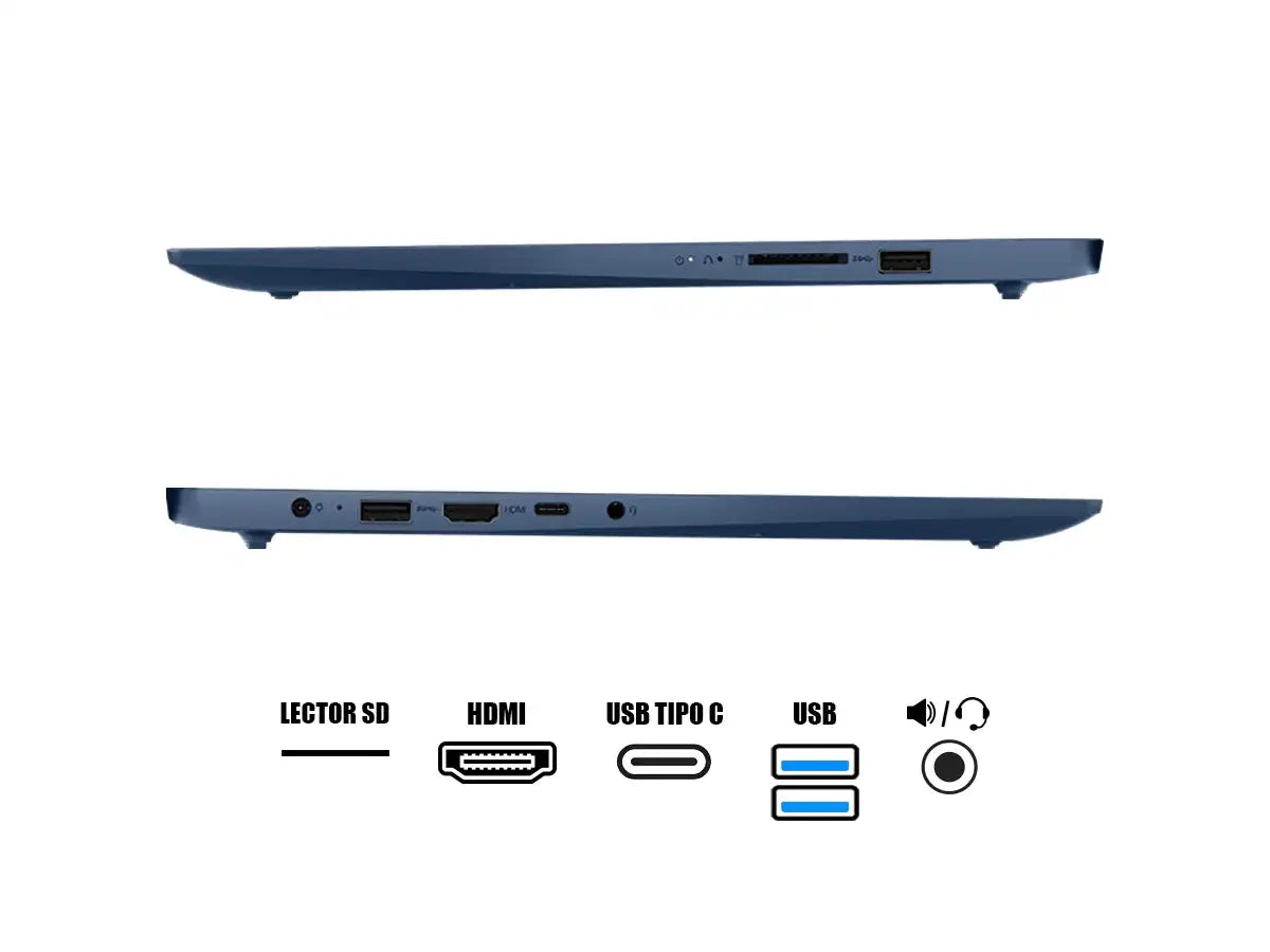 Laptop Lenovo Core I5-12450h Ideapad Slim 3 (83er001clm) Pantalla 15.6" Fhd Tn, Ram 8gb, Ssd M.2 512gb, S/s, Esp, 12gen.