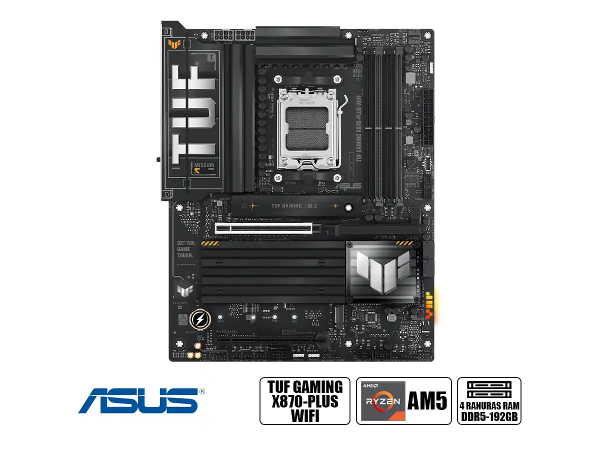 Placa Madre Asus X870-plus Tuf Gaming Wifi (90mb1iu0-m0eay0) Socket Am5, Ram Dddr5 Buss 8000oc Mt/s, Wifi 7