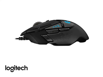 Mouse Logitech G502 Hero Gaming (910-005469) Hasta 25.600 Dpi, 11 Botones Programables, Rgb, Negro