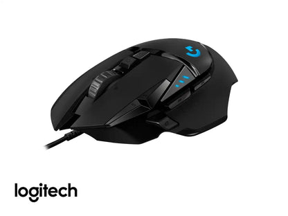 Mouse Logitech G502 Hero Gaming (910-005469) Hasta 25.600 Dpi, 11 Botones Programables, Rgb, Negro